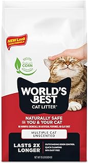 Best world’s cat litter multiple cat unscented 15 pounds